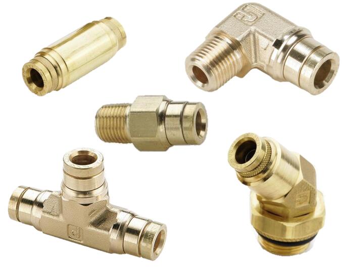 PMT系列黄铜快插接头，Prestometic 黄铜快插接头 Brass Pushto Connect Prestomatic